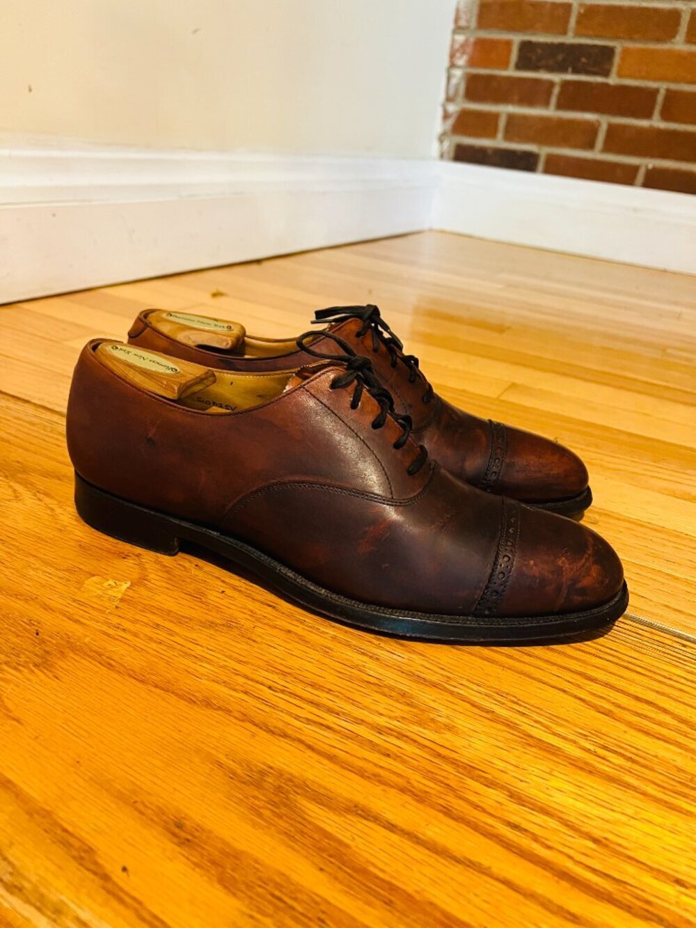 Dunhill X Poulsen & Skone Derby Dress Shoes In Brown Size 9.5 D US $930